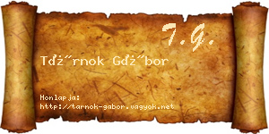 Tárnok Gábor névjegykártya